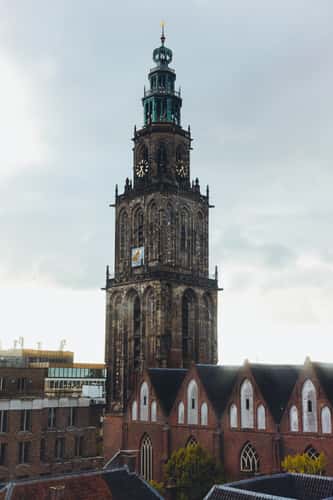 Martinitower view from Forum, Groningen