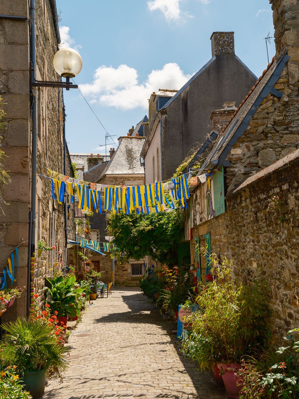 Medieval Lane in Lannion, France