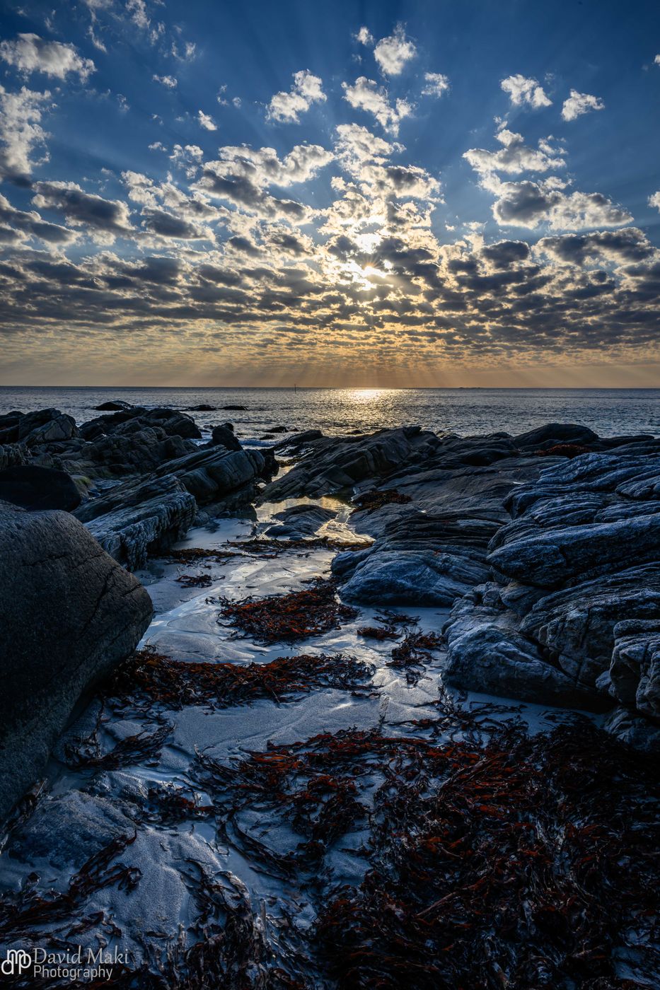 Midnight Sun in Vikten, Lofoten, Norway