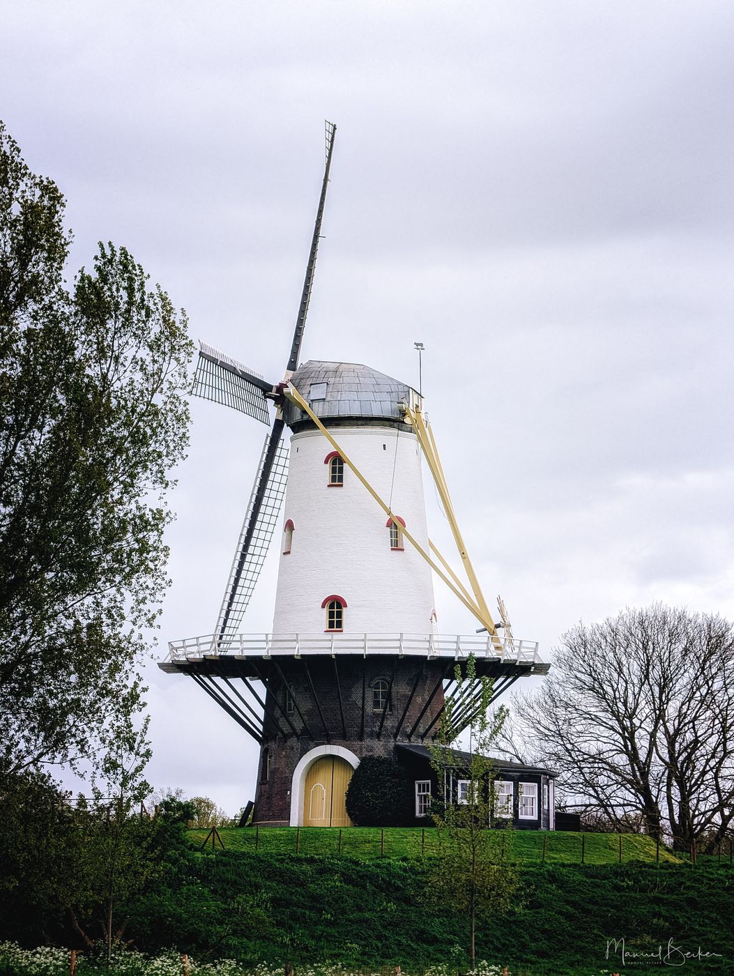 Mill of Veere (De Koe) from parking, Netherlands