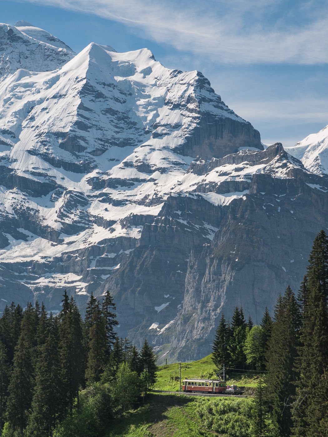 Mountain Railway to Mürren, Switzerland