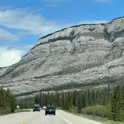 Mountain west of the Miette Road in Jasper National Park, Canada