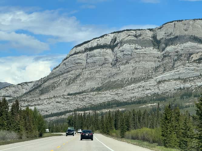 Mountain west of the Miette Road in Jasper National Park