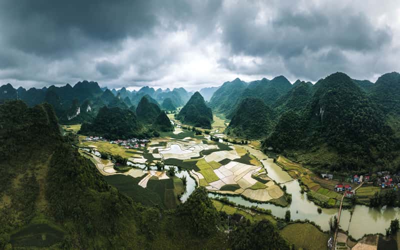 Ngoc Con Valley, Aerial View