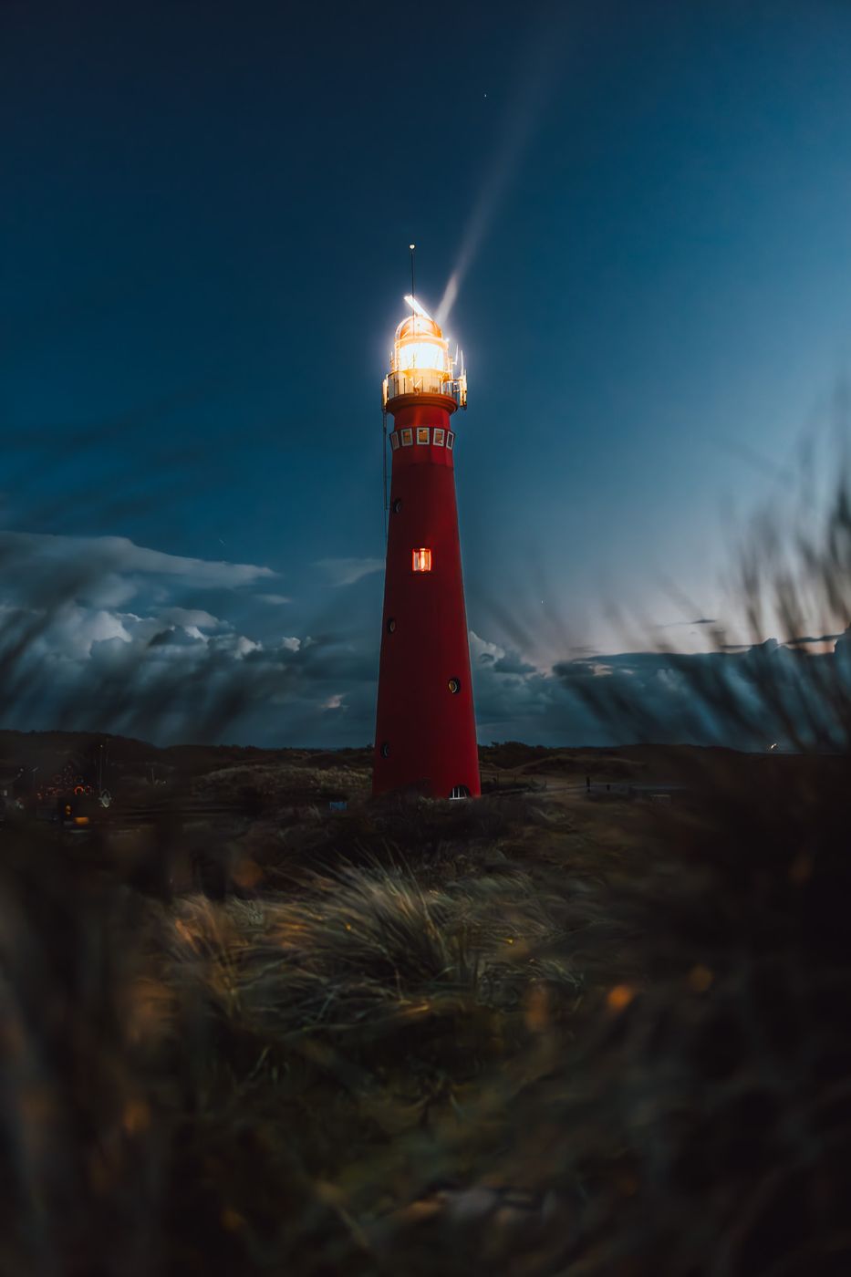 North Tower on Schiermonnikoog in Blue hour, Netherlands