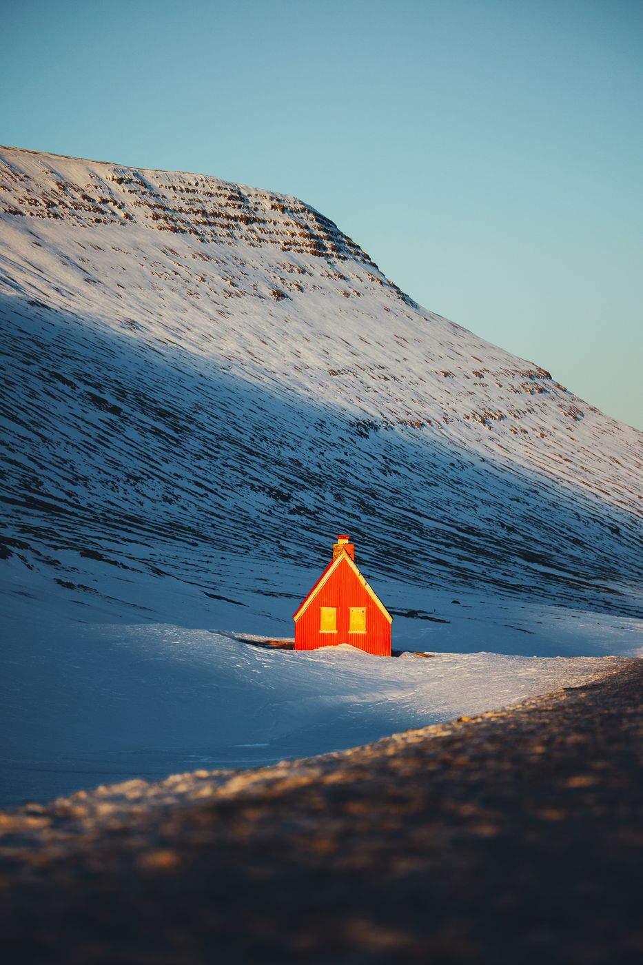 Orange A-frame, Iceland, Iceland