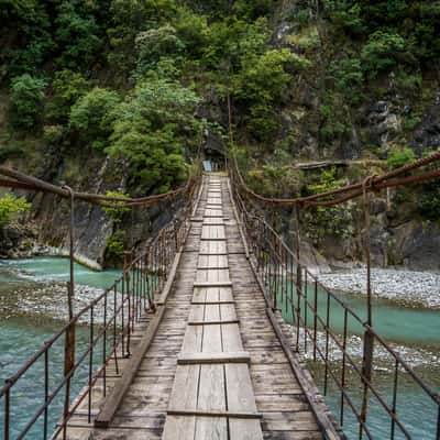 Osumi river suspension bridge, Albania