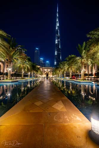 Palace Pool with Burj Khalifa, Dubai