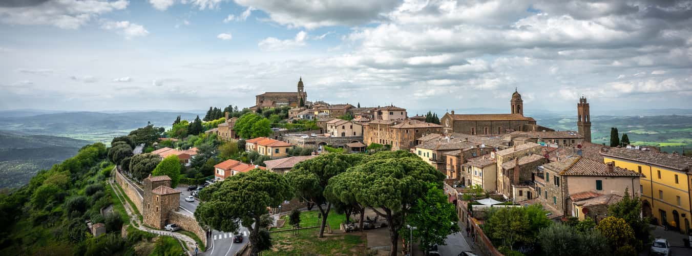 Panoramic view of Montalcino.