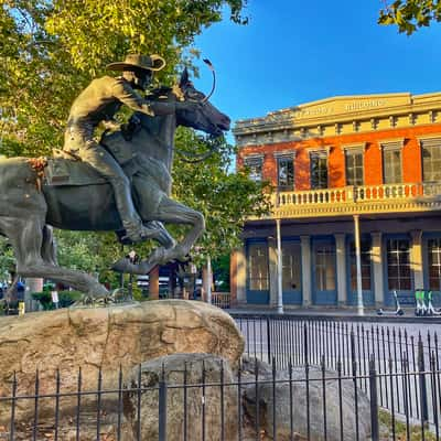 Pony express statue at Old Sac, USA