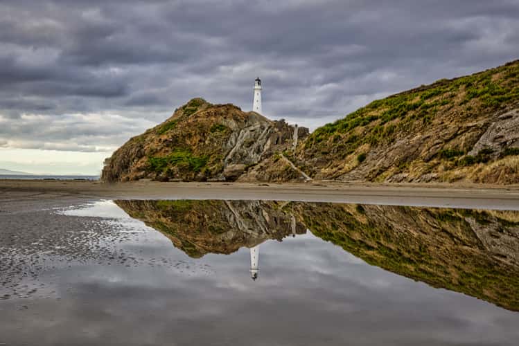Reflection Castlepoint Lighthouse, Castlepoint ,North Island