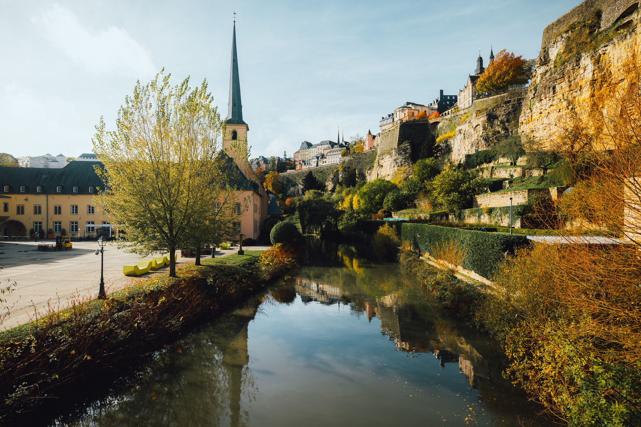 Saint-Jean-du-Grund church view, Luxembourg, Luxembourg