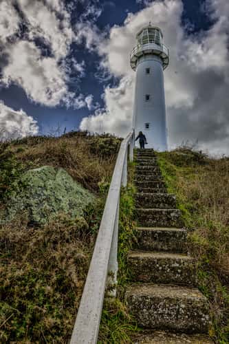 stairs to Cape Egmont Lighthouse, Pungarehu, North Island