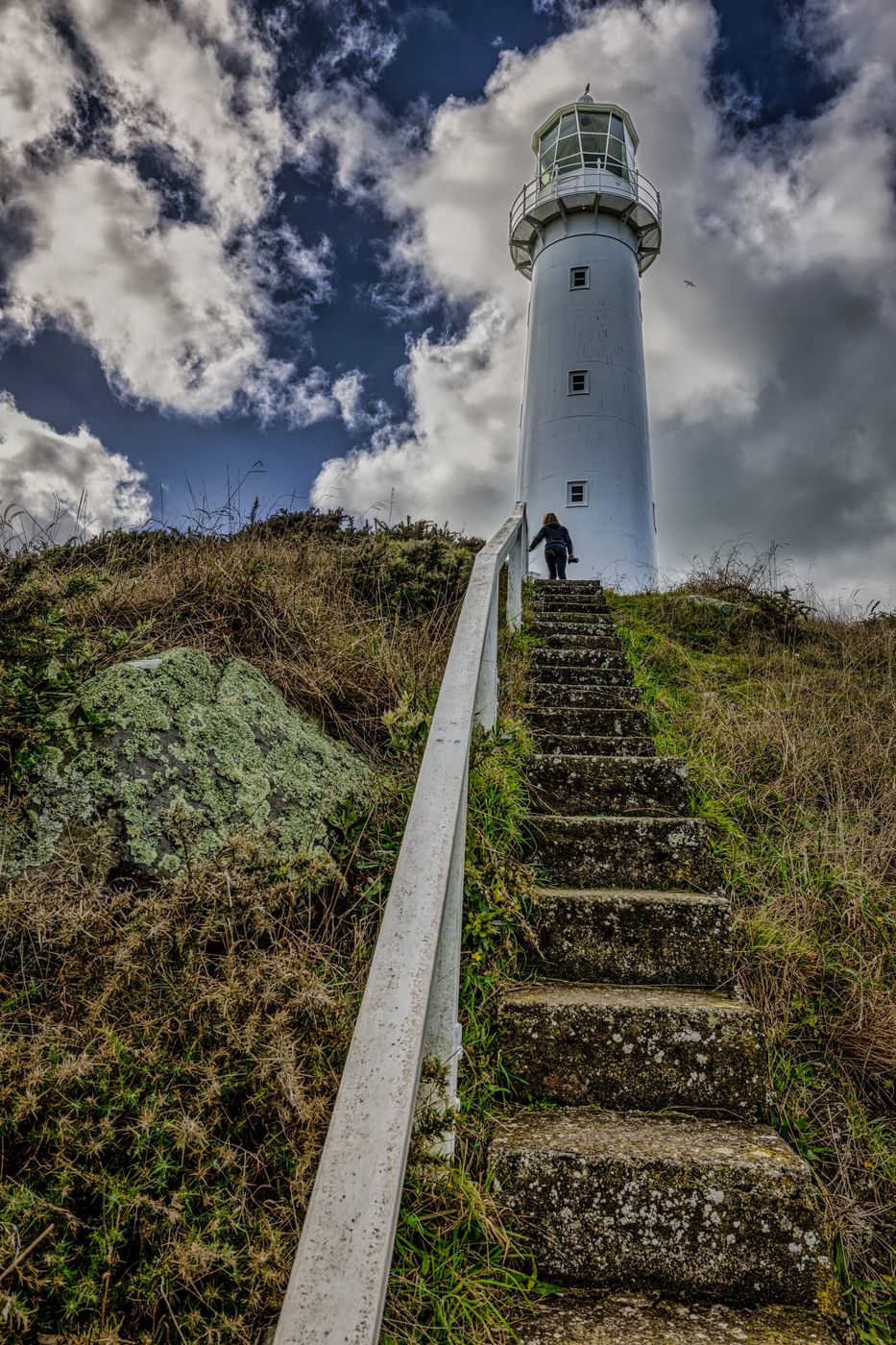stairs to Cape Egmont Lighthouse, Pungarehu, North Island, New Zealand