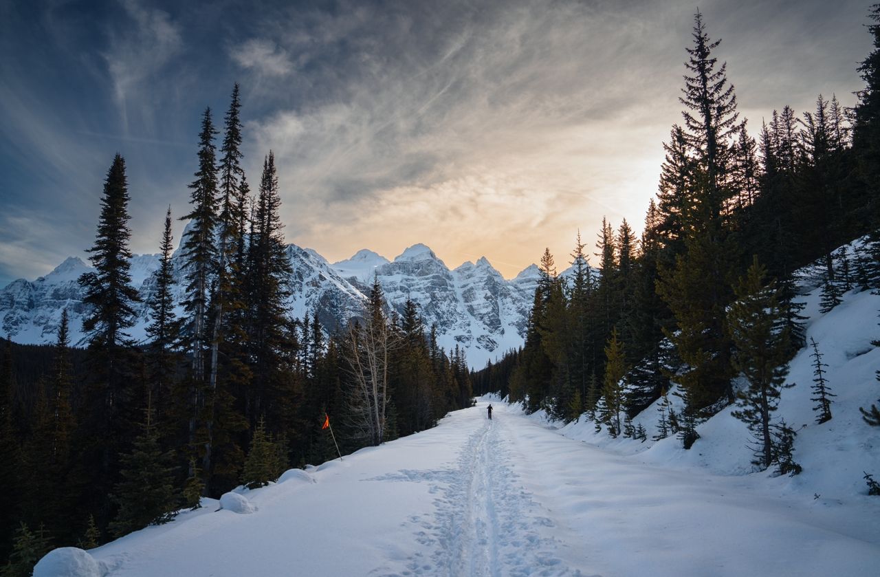 Street to Moraine Lake, Canada