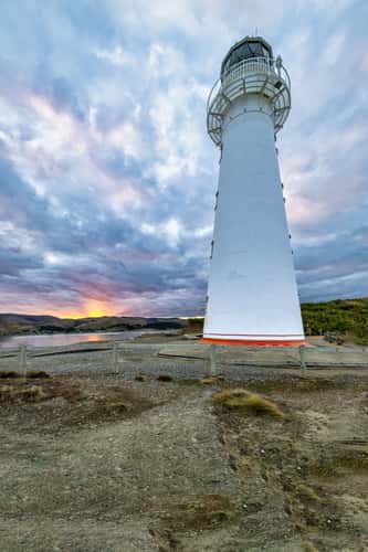 Sunset Castlepoint Lighthouse, Castlepoint, North Island