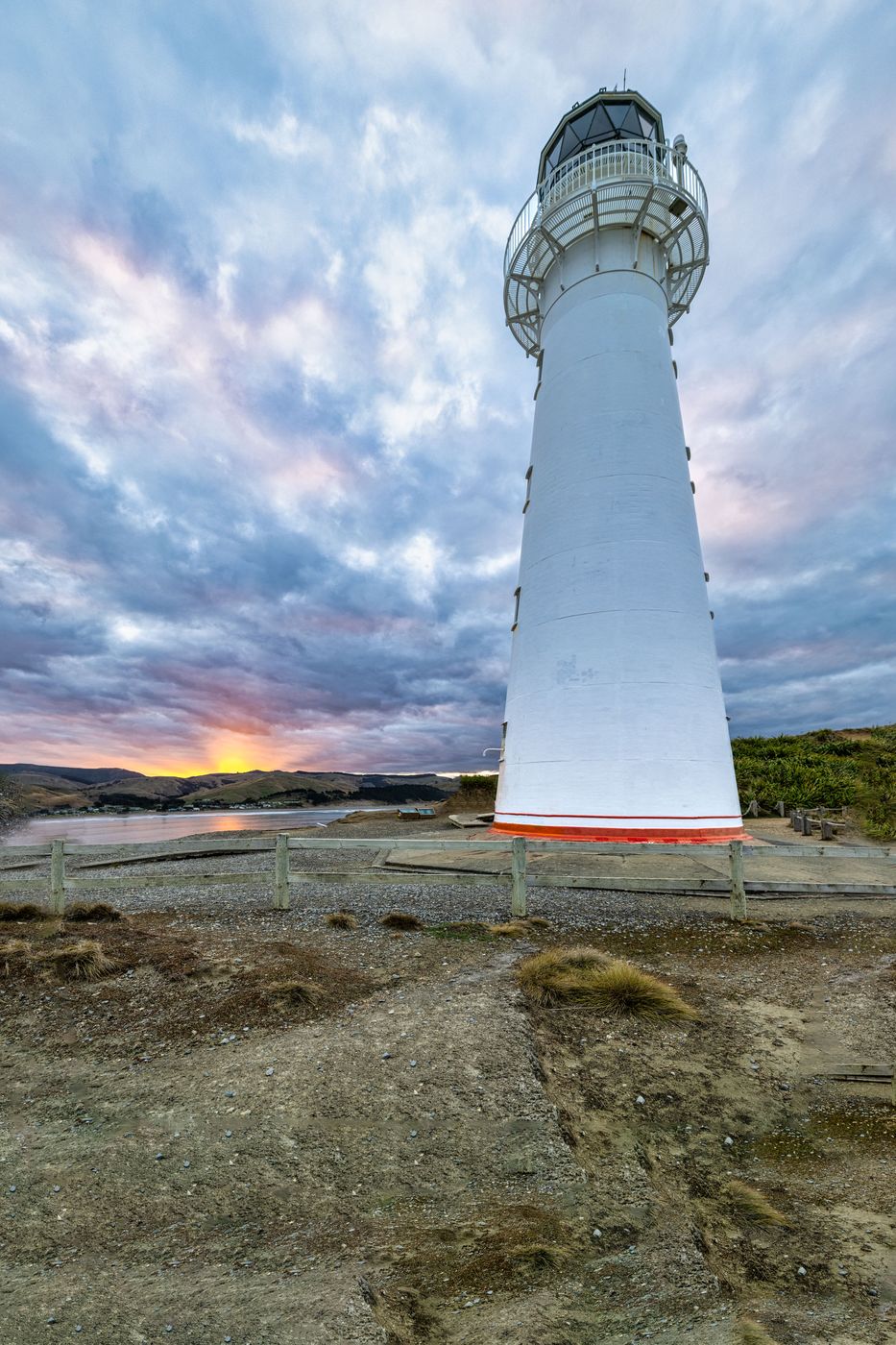Sunset Castlepoint Lighthouse, Castlepoint, North Island, New Zealand