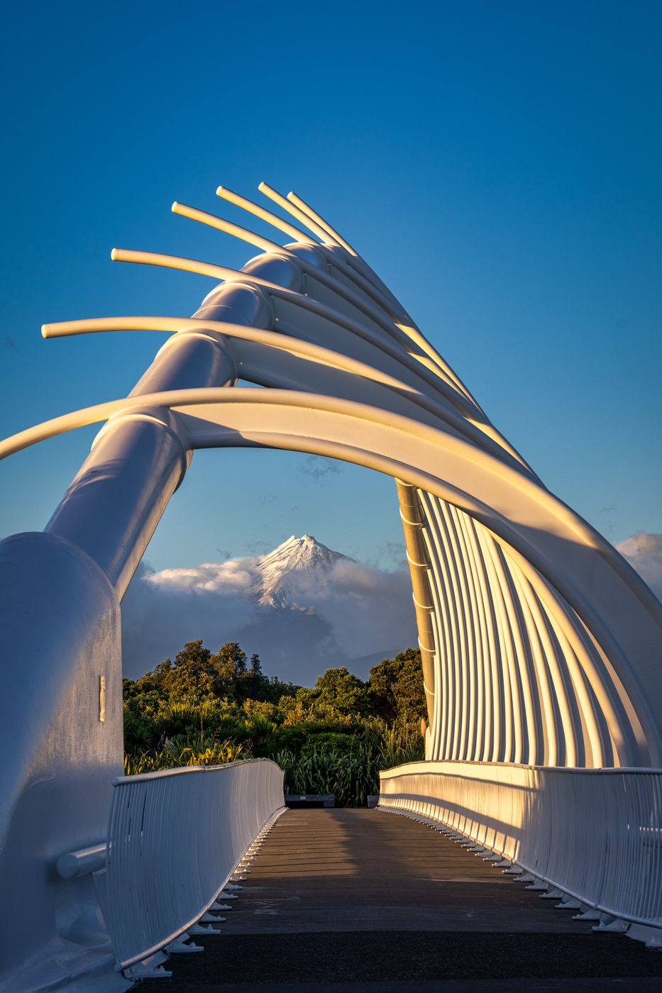 Te Rewa Rewa Bridge New Plymouth Mt Taranaki, New Zealand