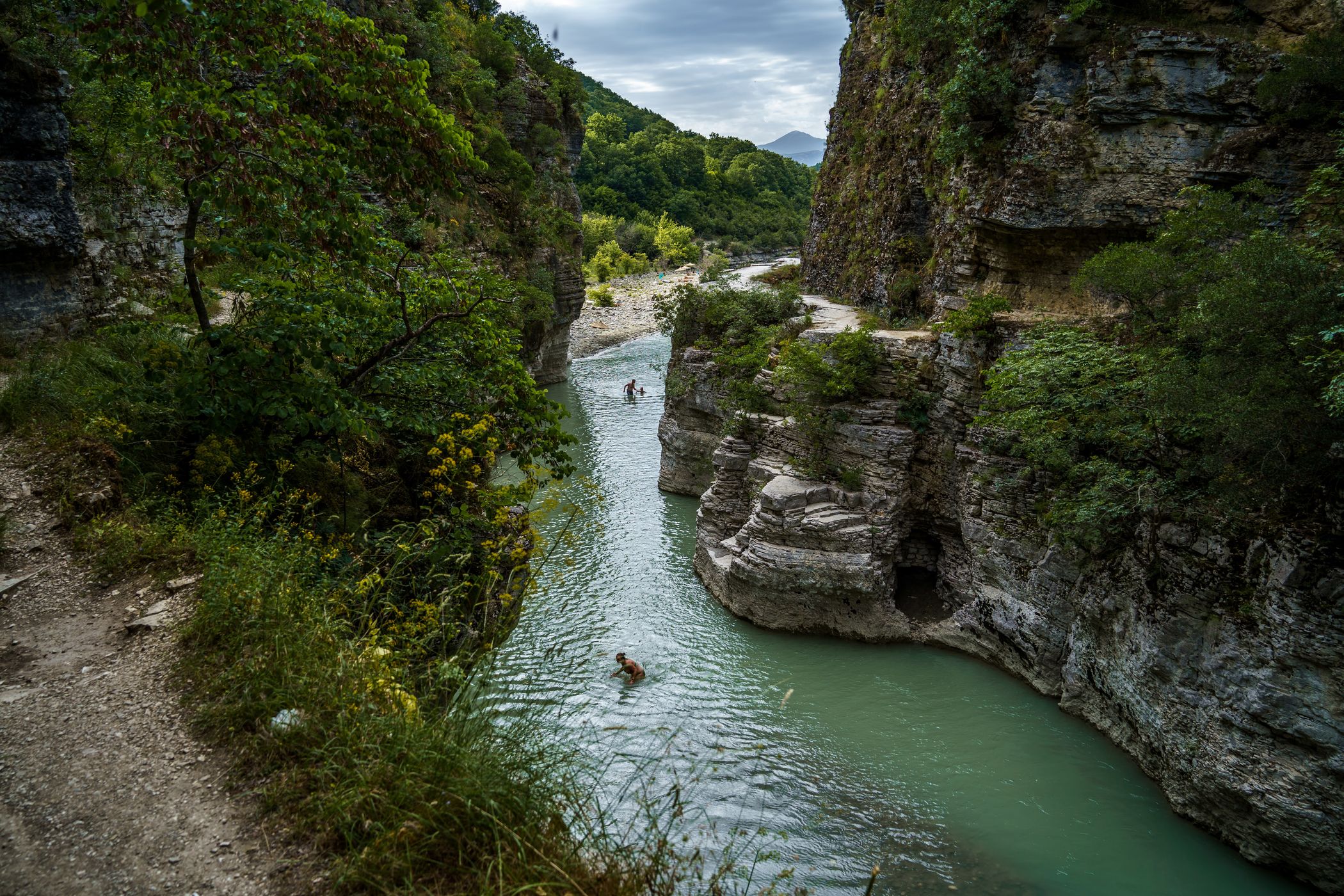 The old bridge of Zabërzanit, Albania