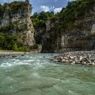 The old bridge of Zabërzanit, Albania