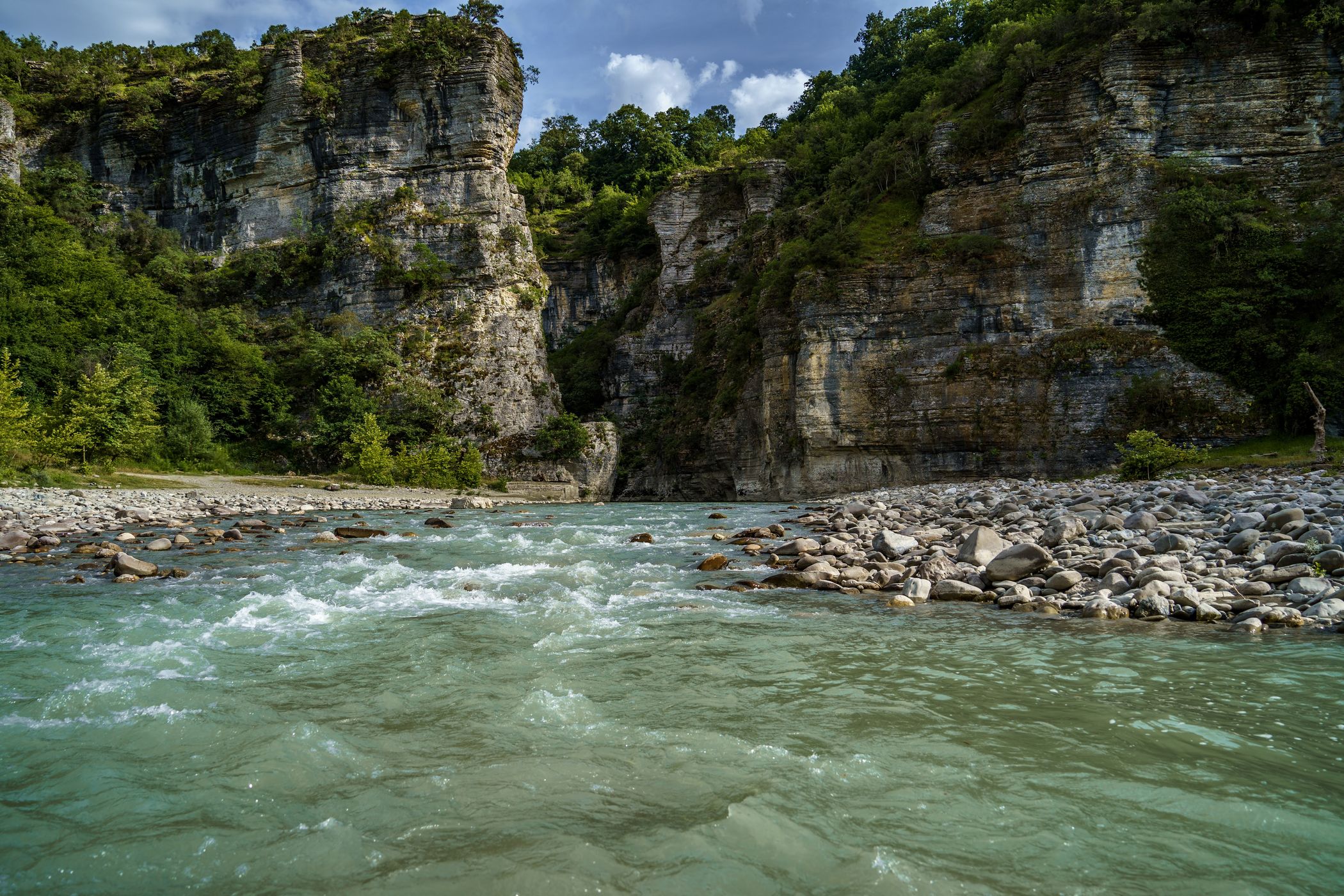 The old bridge of Zabërzanit, Albania