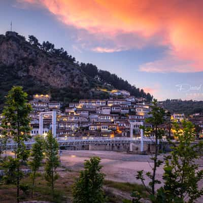 View on old town of Berat, Albania