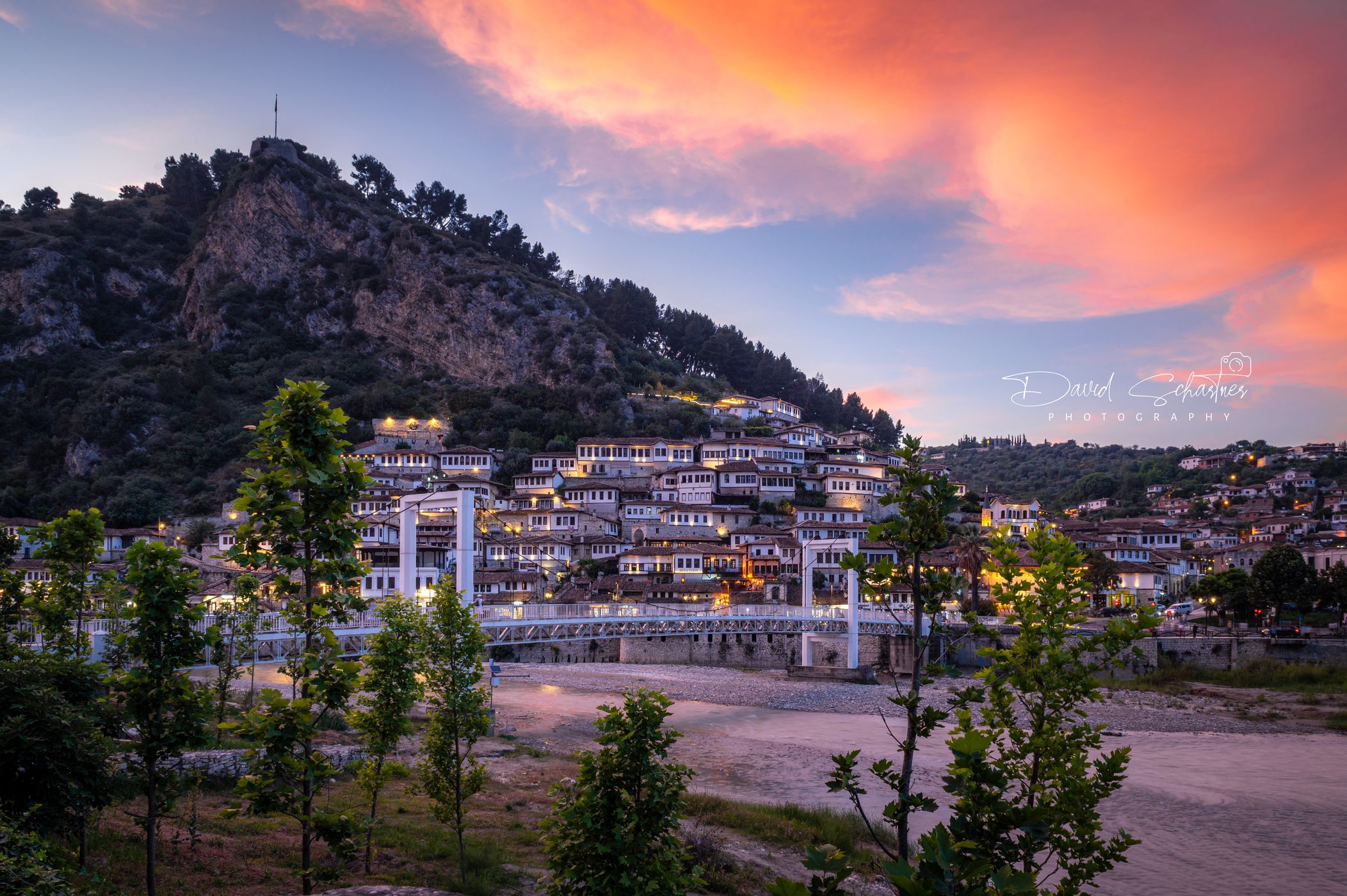 View on old town of Berat, Albania