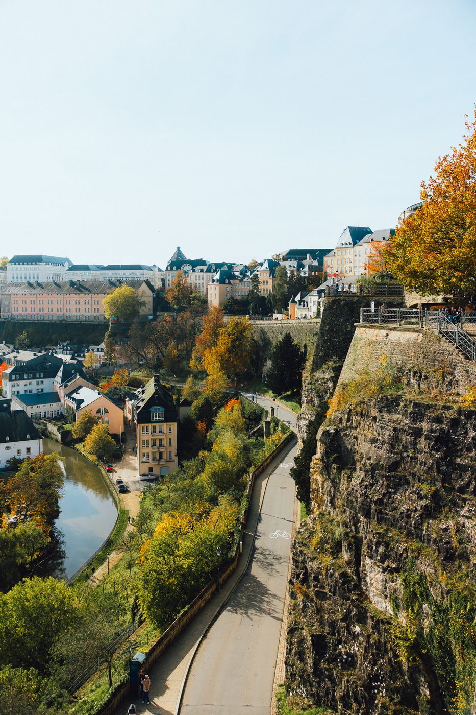 Alzette and city view, Luxemourg City, Luxembourg