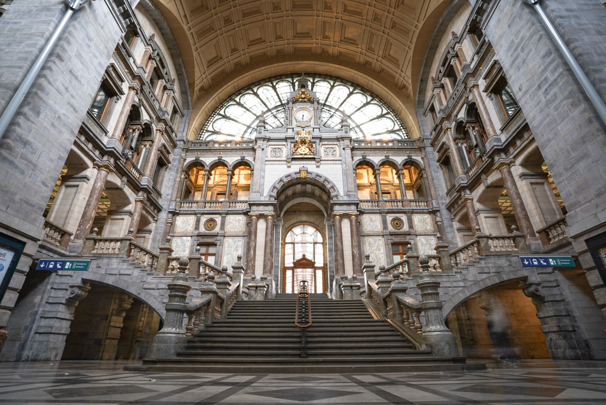 Entrance hall from the Central Station of Antwerp, Belgium