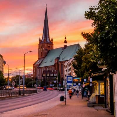 Archcathedral Basilica of St. James the Apostle at Sunset, Poland