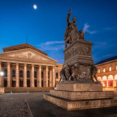 Bavarian State Opera and Max Joseph Platz Monument, Germany