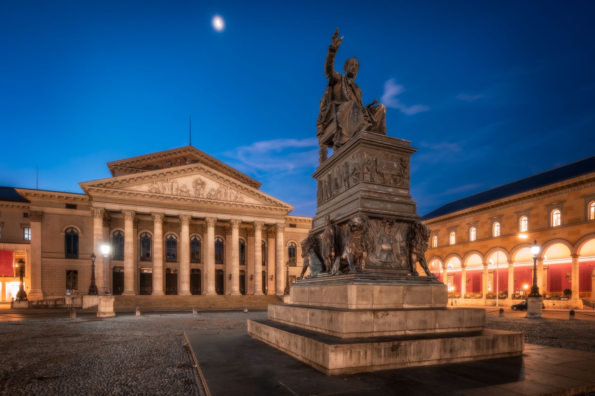 Bavarian State Opera and Max Joseph Platz Monument, Germany