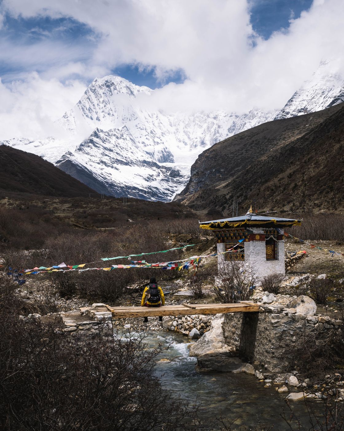Bridge at Tshajithang Campsite, Bhutan