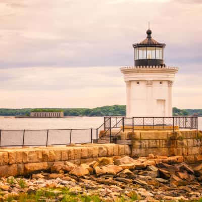 Bug Light and Fort Gorges, USA