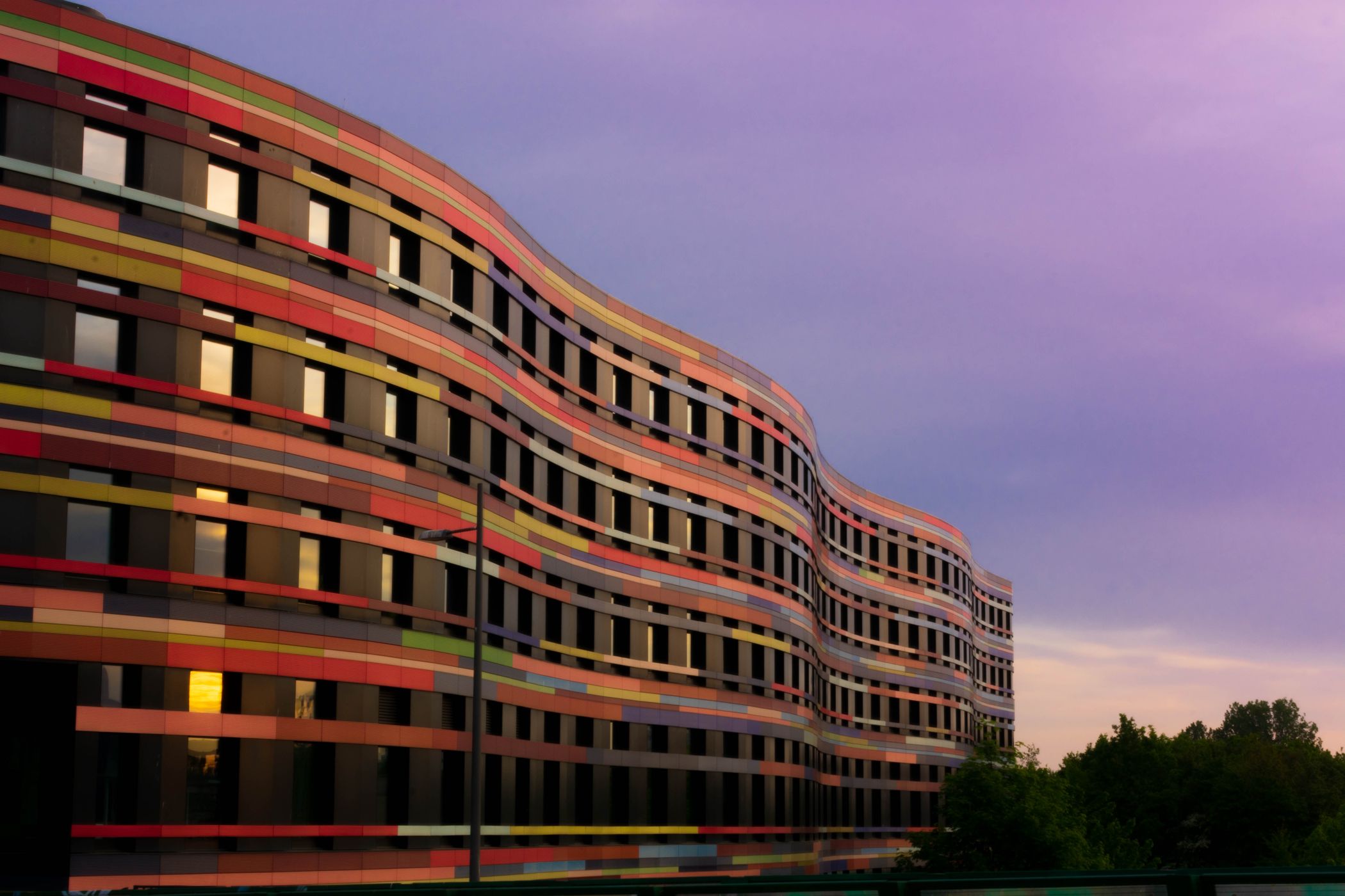 Colorful office building, Hamburg, Germany