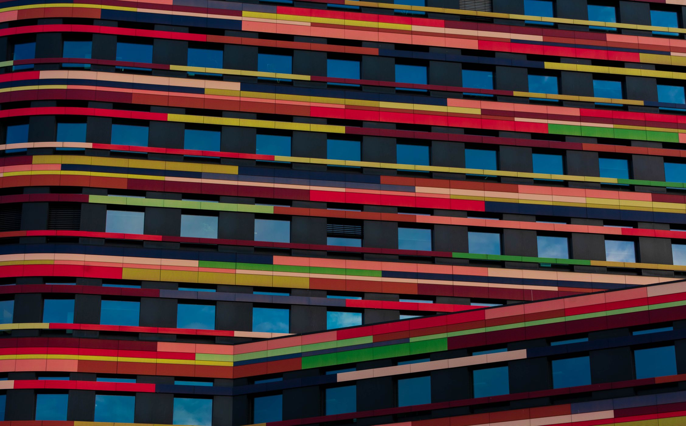 Colorful office building, Hamburg, Germany