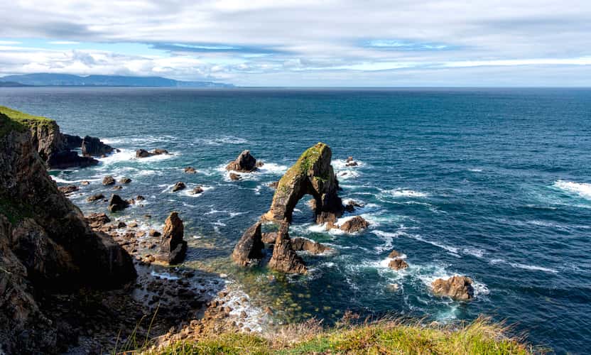View of Crohy Head Sea Arch from above