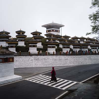 Dochu-La-Pass at 3.088 m height, Bhutan