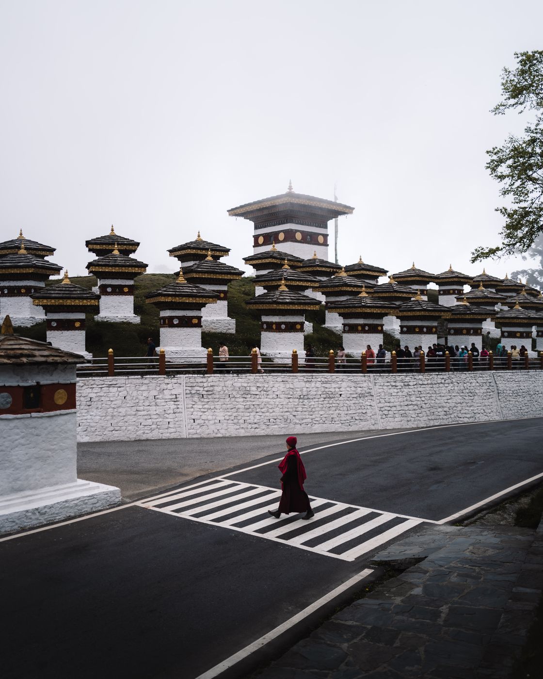 Dochu-La-Pass at 3.088 m height, Bhutan