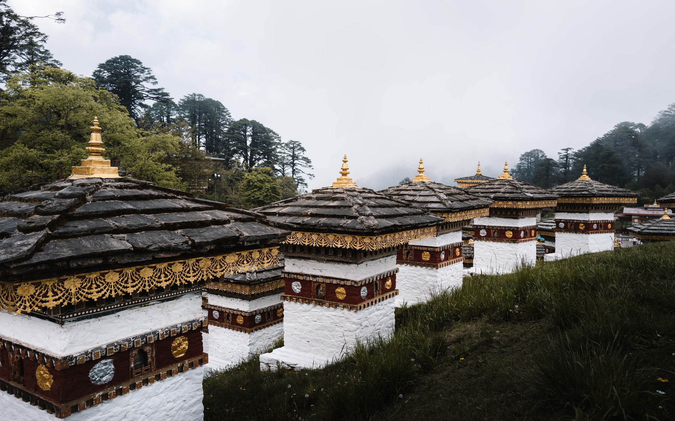Dochu-La-Pass at 3.088 m height, Bhutan