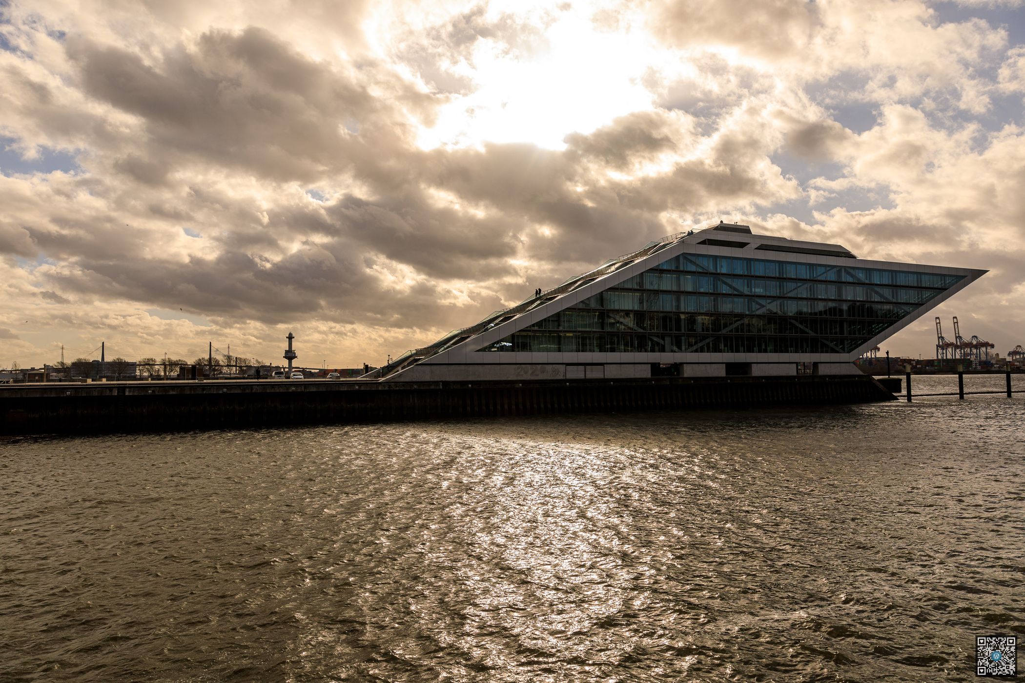 Frontal View Dockland Office Building, Hamburg, Germany