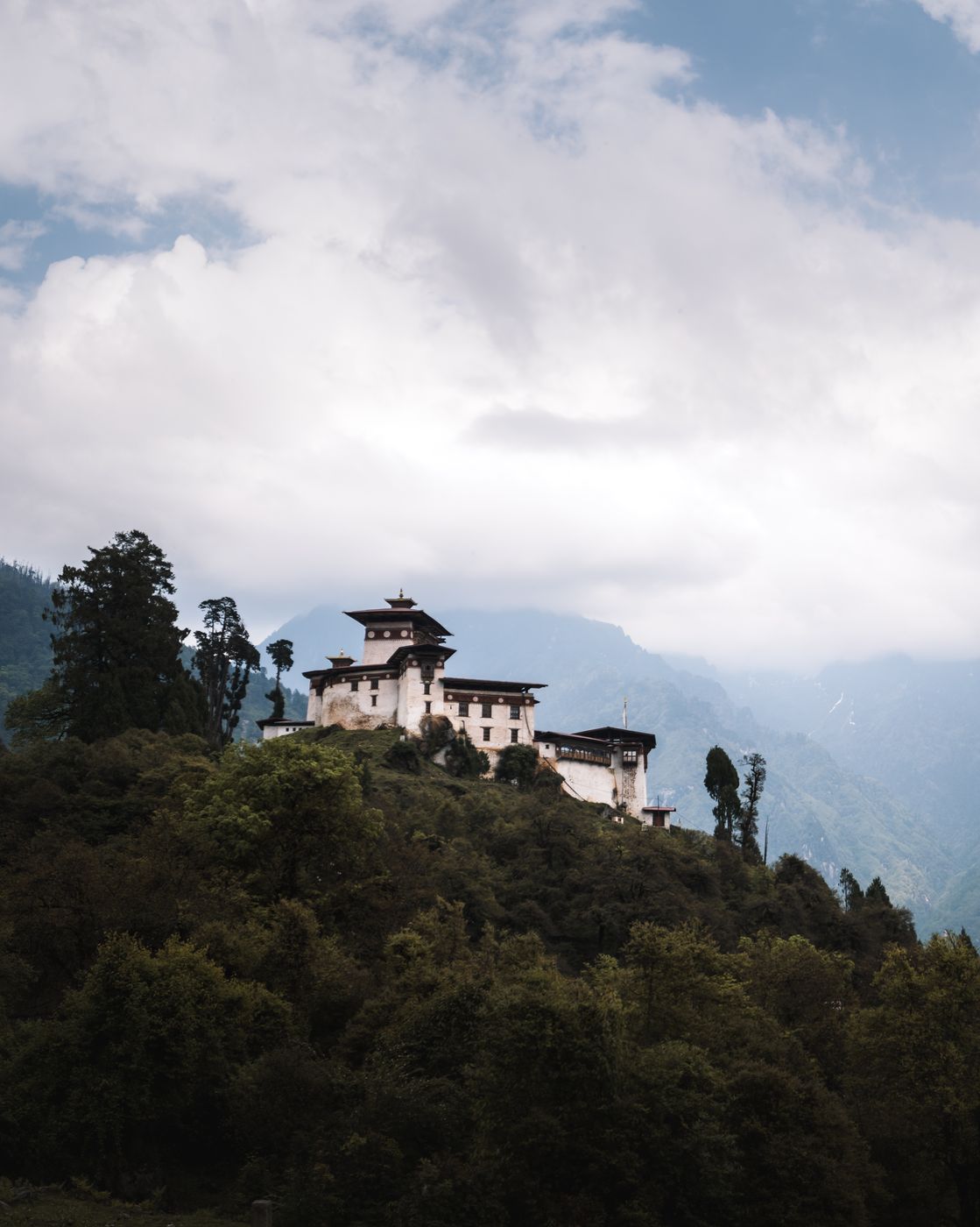 Gasa Dzong, Sideview, Bhutan