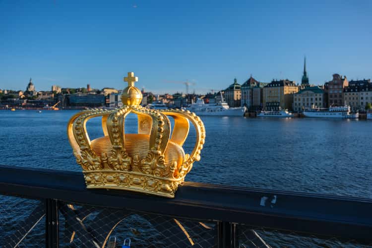 Gilded Crown on Skeppsholmsbron, Stockholm
