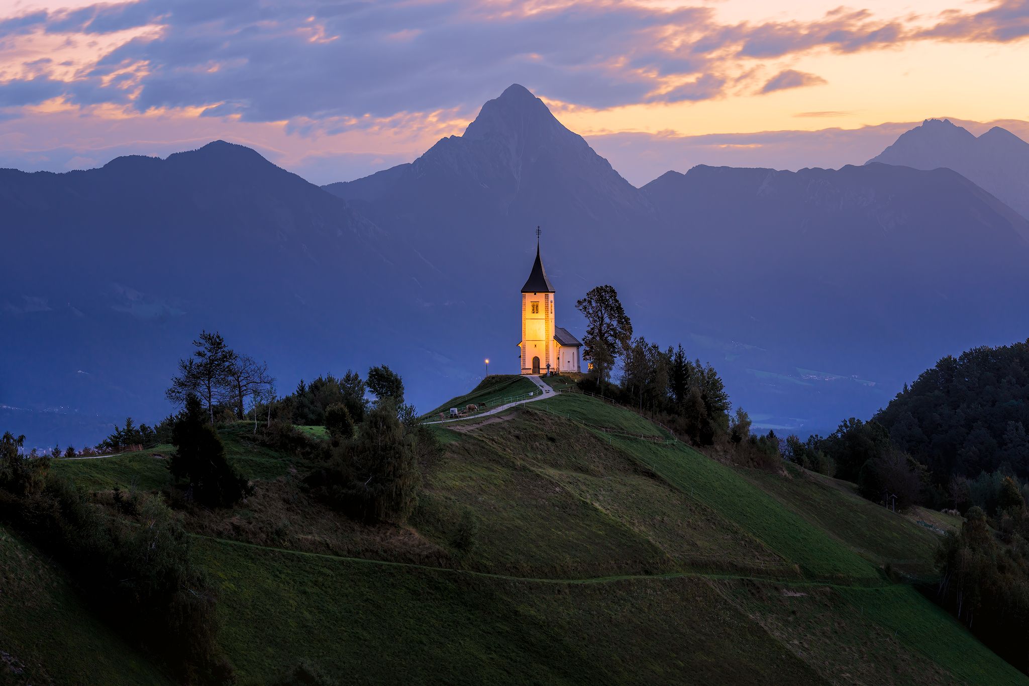 The Church of St. Primoz, Jamnik, Slovenia