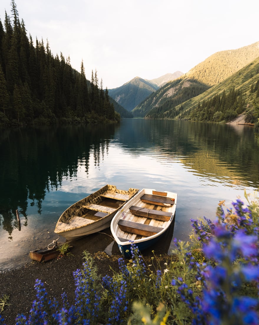 Kolsai Lake, Shoreline, Kazakhstan