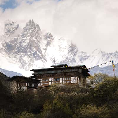 Laya Village, Entrance view, Bhutan