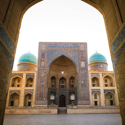 Mir-i-Arab Madrasa Arch View, Uzbekistan