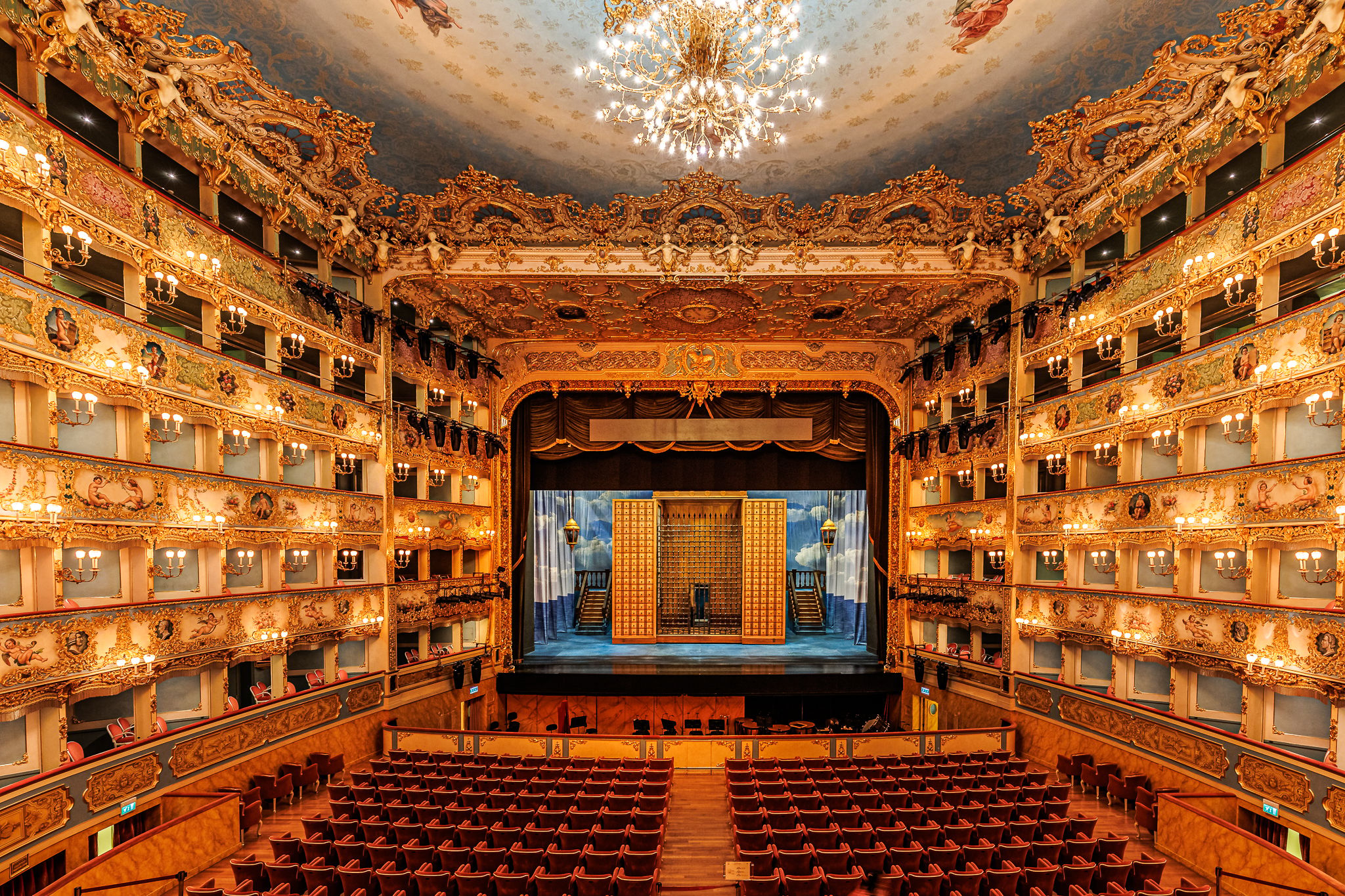 Inside Teatro la Fenice, Venice, Italy