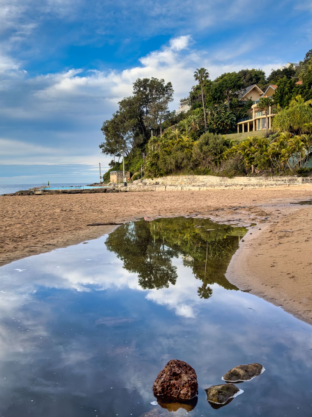 Pool & reflection Palm Beach, Northern Beaches, Sydney, NSW, Australia