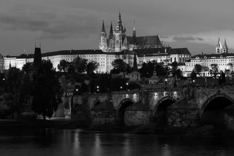 Prague castle from Lávka